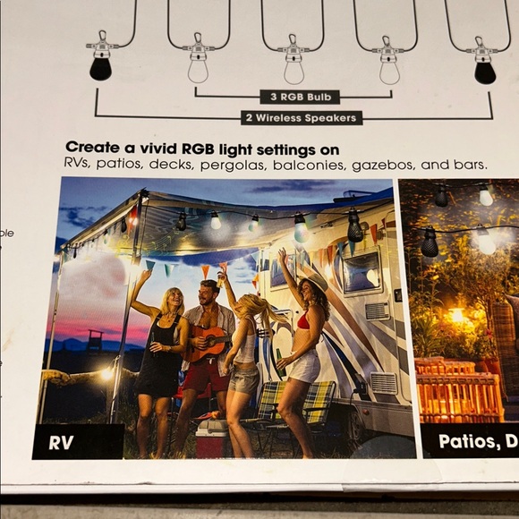 Bluetooth Outdoor string rgb bulb+speakers - Picture 5 of 5